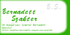 bernadett szakter business card